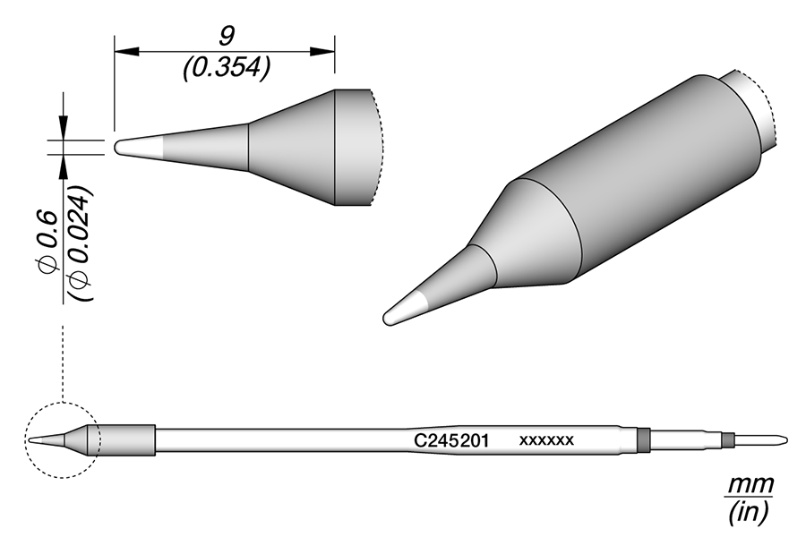 C245201 - Cartridge Conical Ø 0.6 L